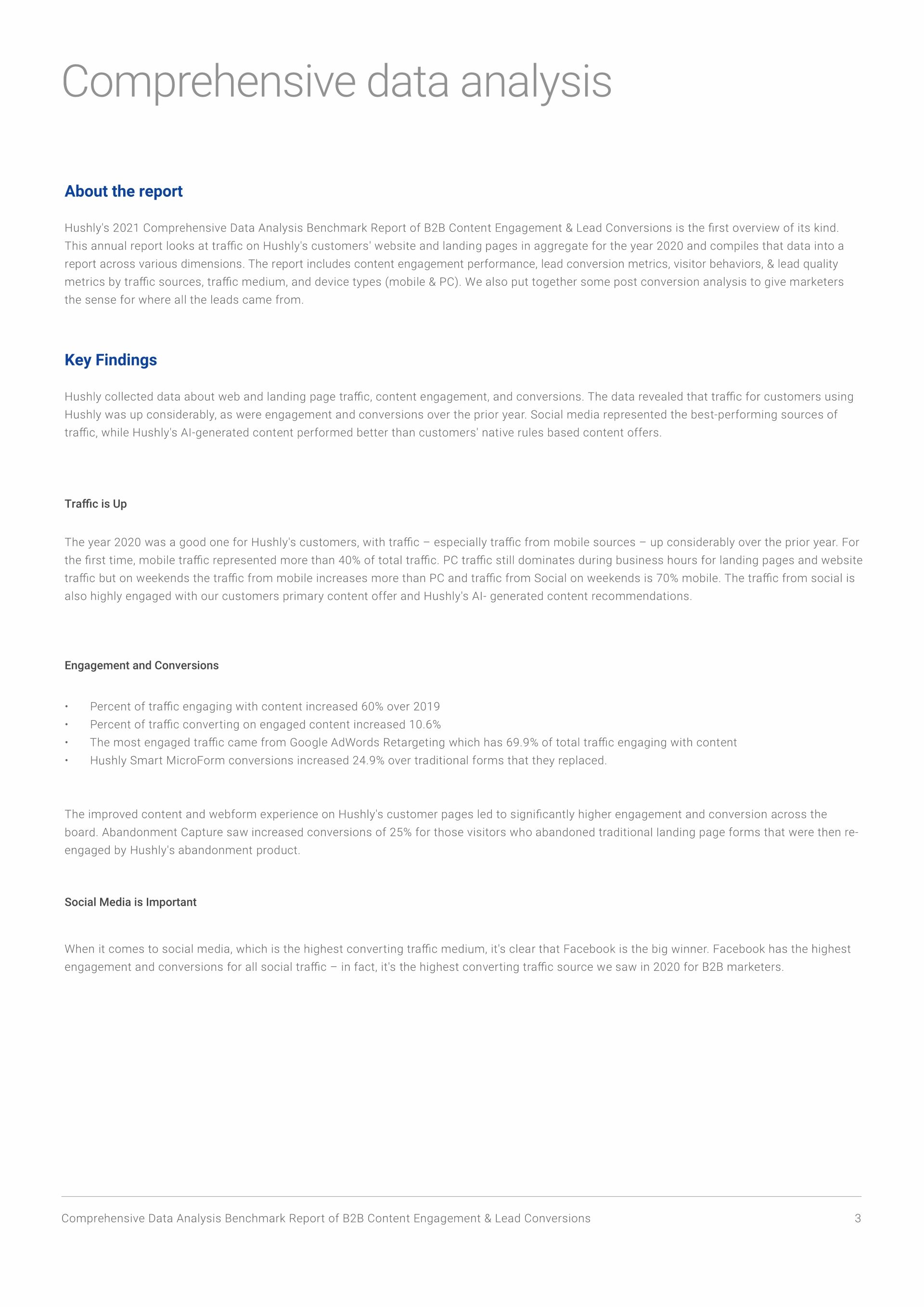 2021 Comprehensive Data Analysis Benchmark Report of B2B Content Engagement & Lead Conversions