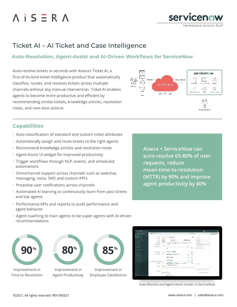 Ticket AI for ServiceNow