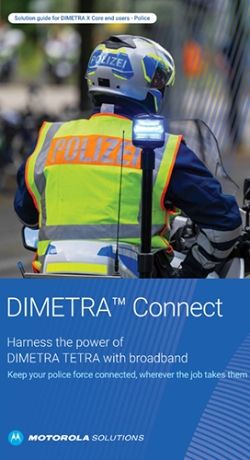 Solution guide for DIMETRA X Core end users - Police