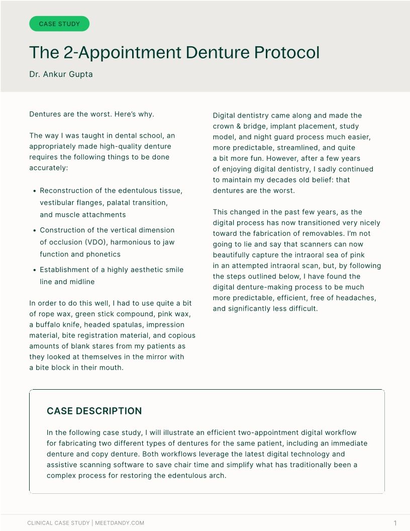 The 2-Appointment Denture Protocol