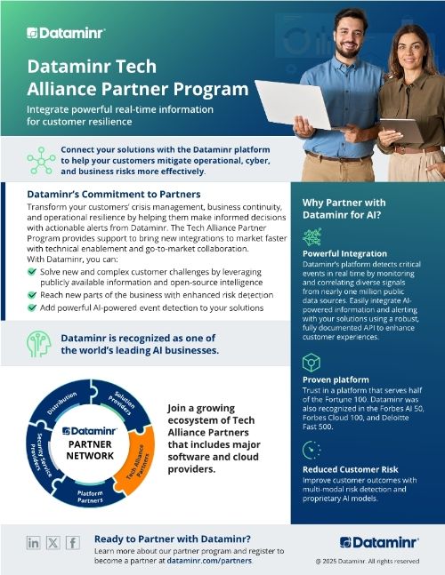 Dataminr Tech Alliance Partner Program Overview