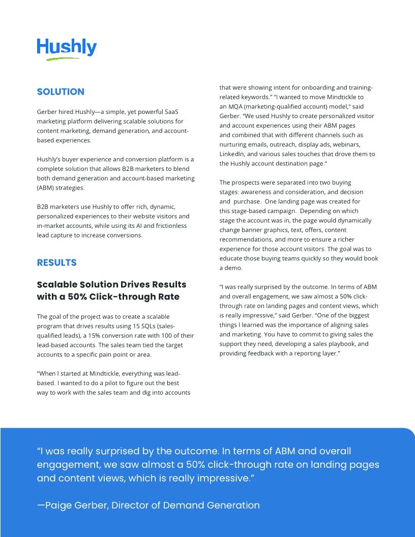 Case Study: Mindtickle