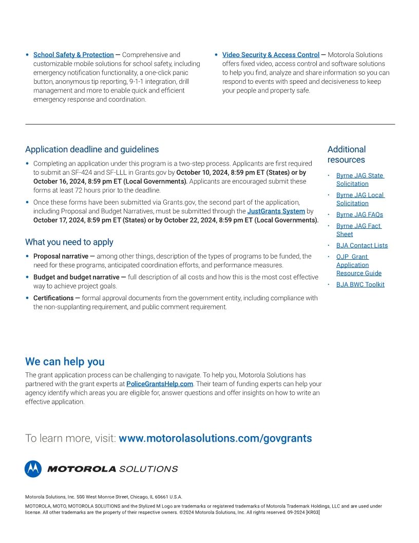 FY24 Byrne Justice Assistance Grant Summary