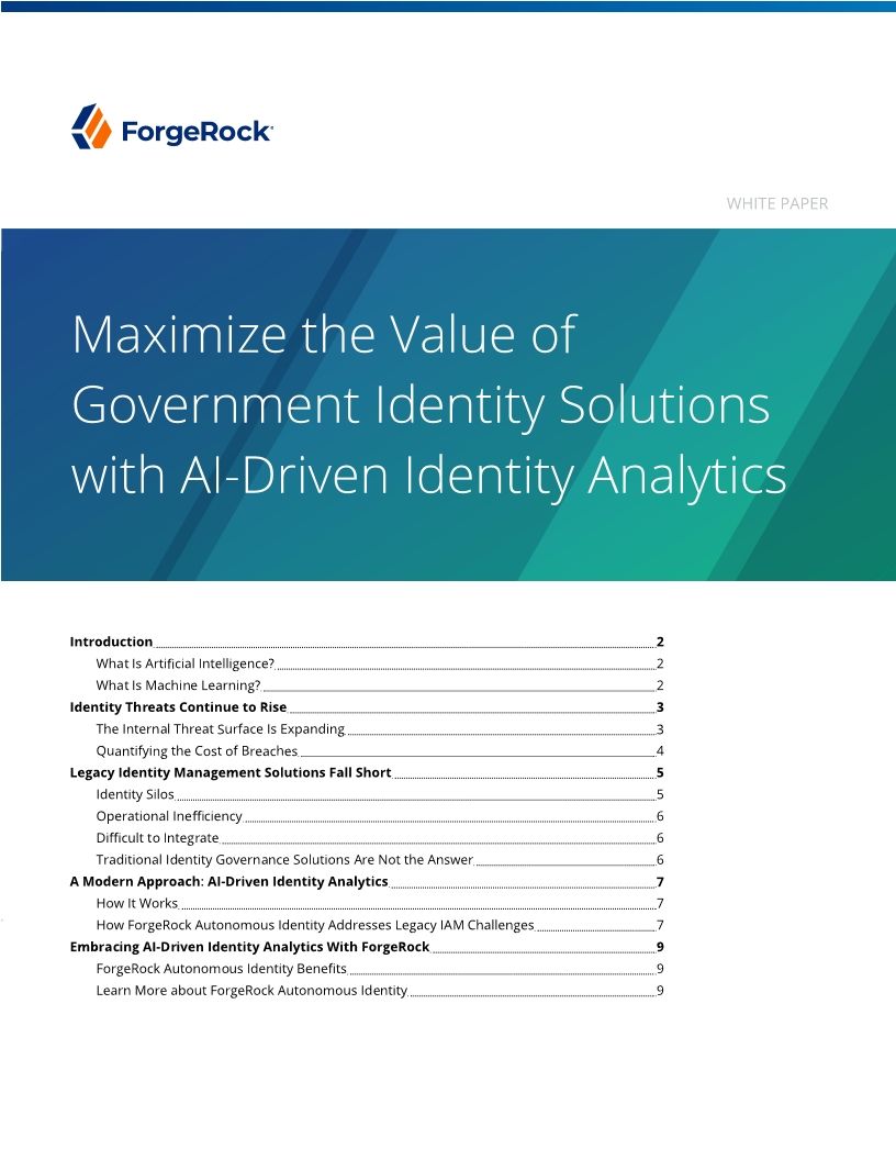 Maximize the Value of Your Government Identity Solutions with AI-Driven Identity Analytics