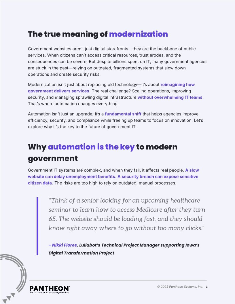 Modernizing Government: Transforming the Web for Public Impact
