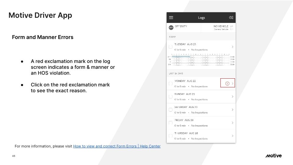 Motive Driver App - Cx Onboarding